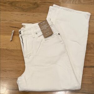 Madewell Perfect Vintage Wide Leg Crop White Jeans